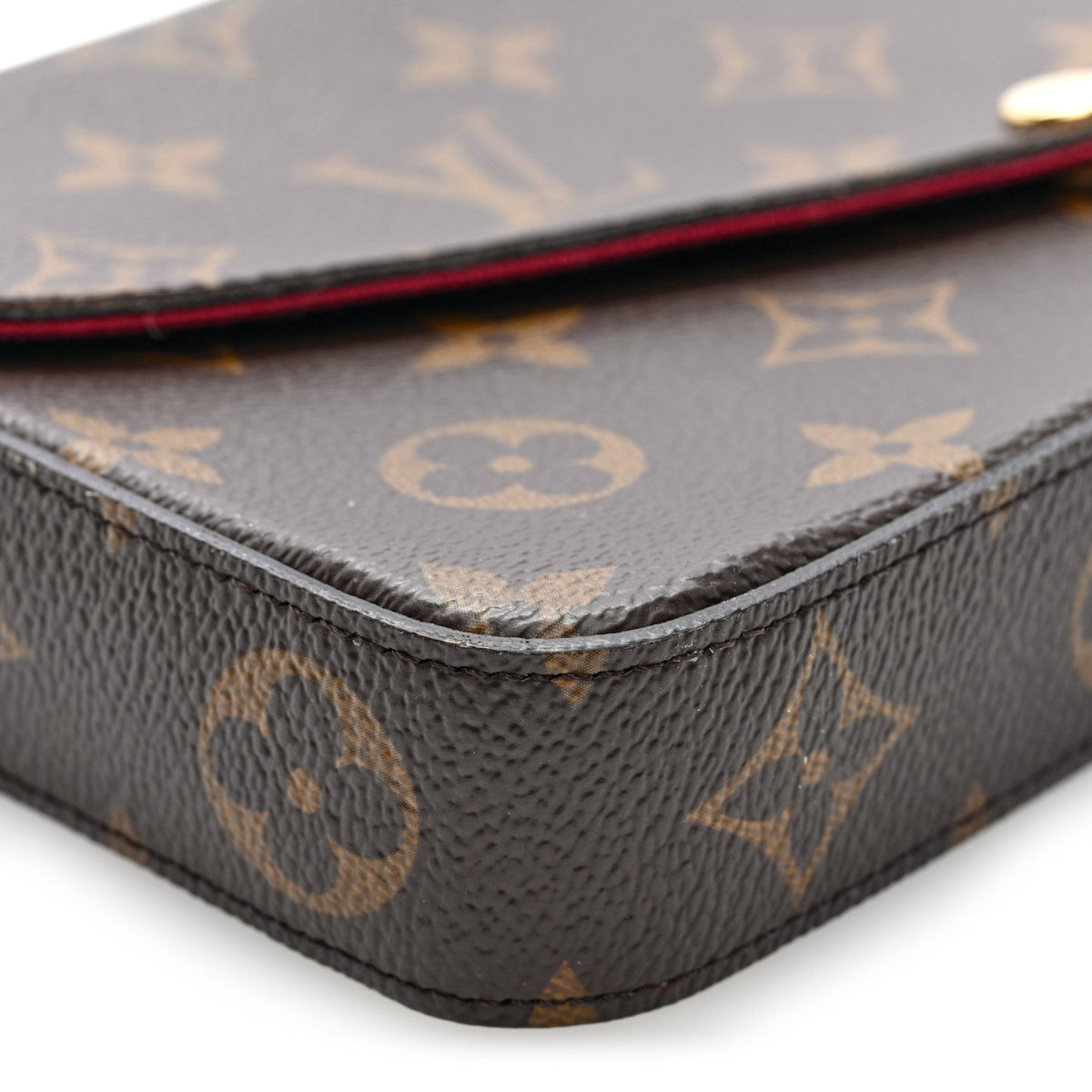 Monogram Pochette Felicie Chain Wallet Fuchsia