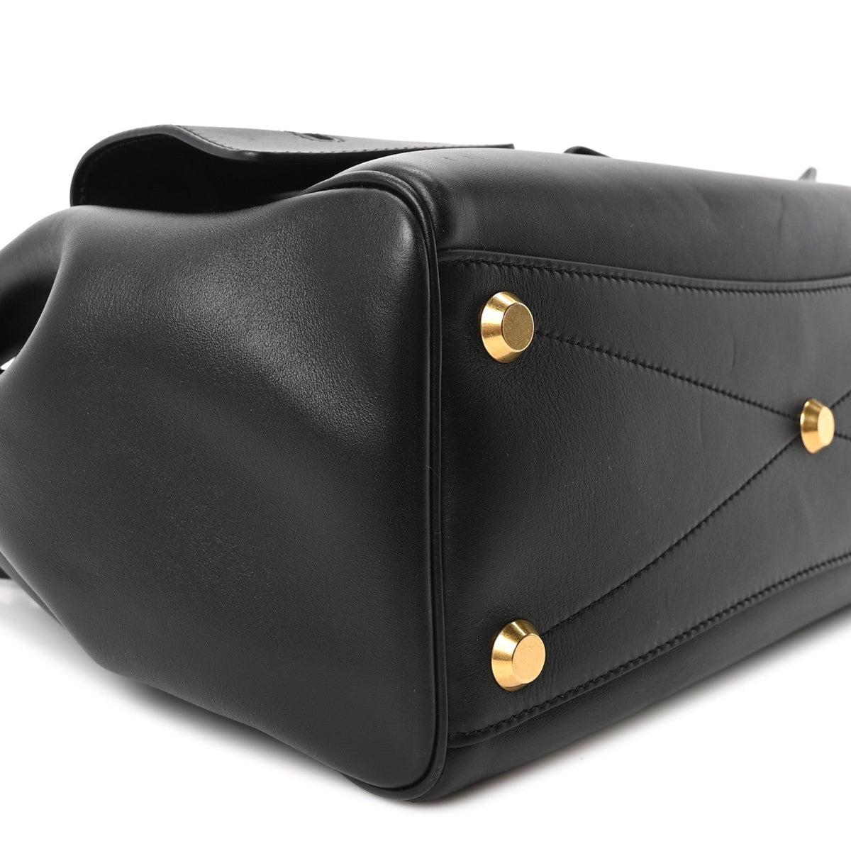 Smooth Calfskin Small Bel Air Carry All Bag Black