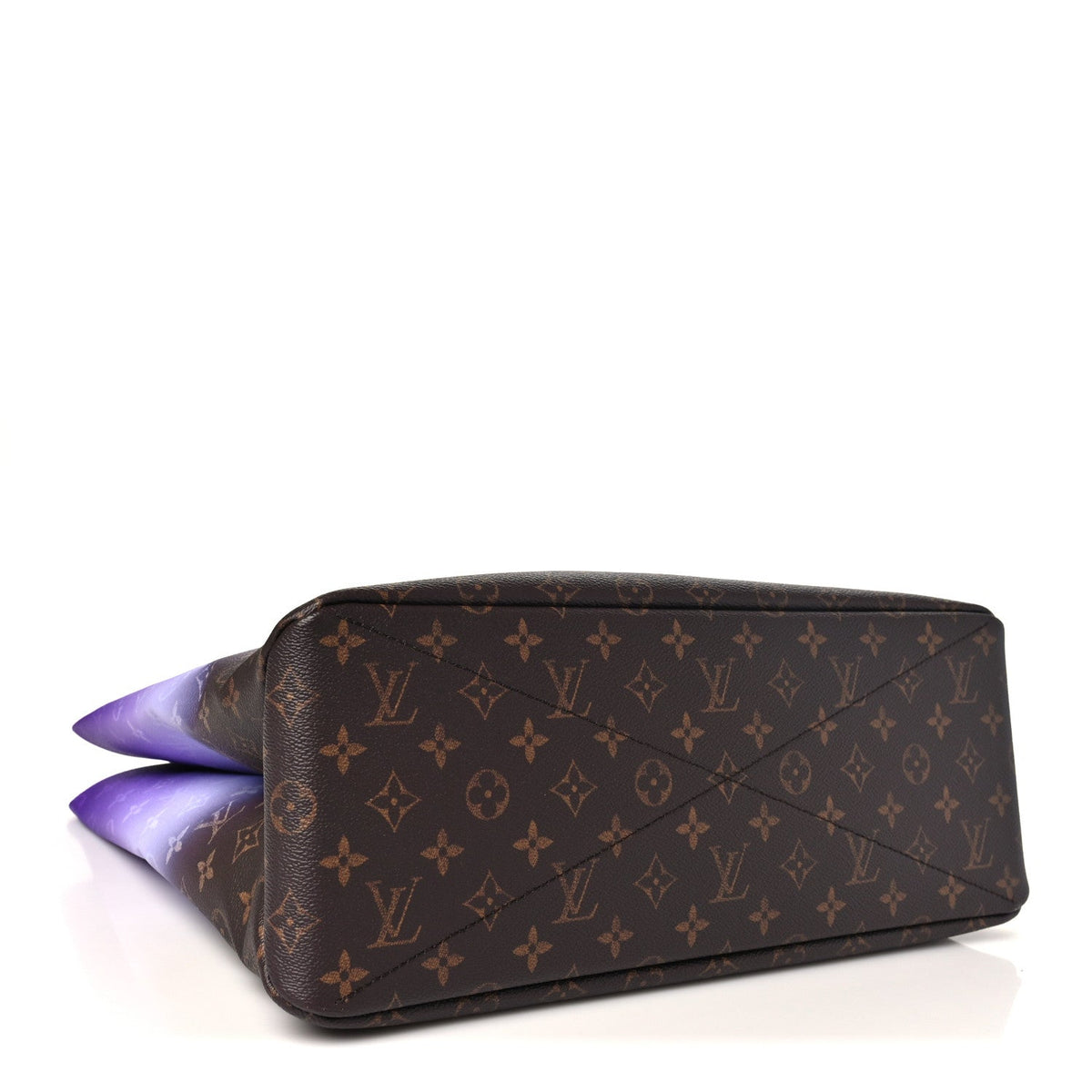 Monogram Pigment Shopper Tote MM  Purple
