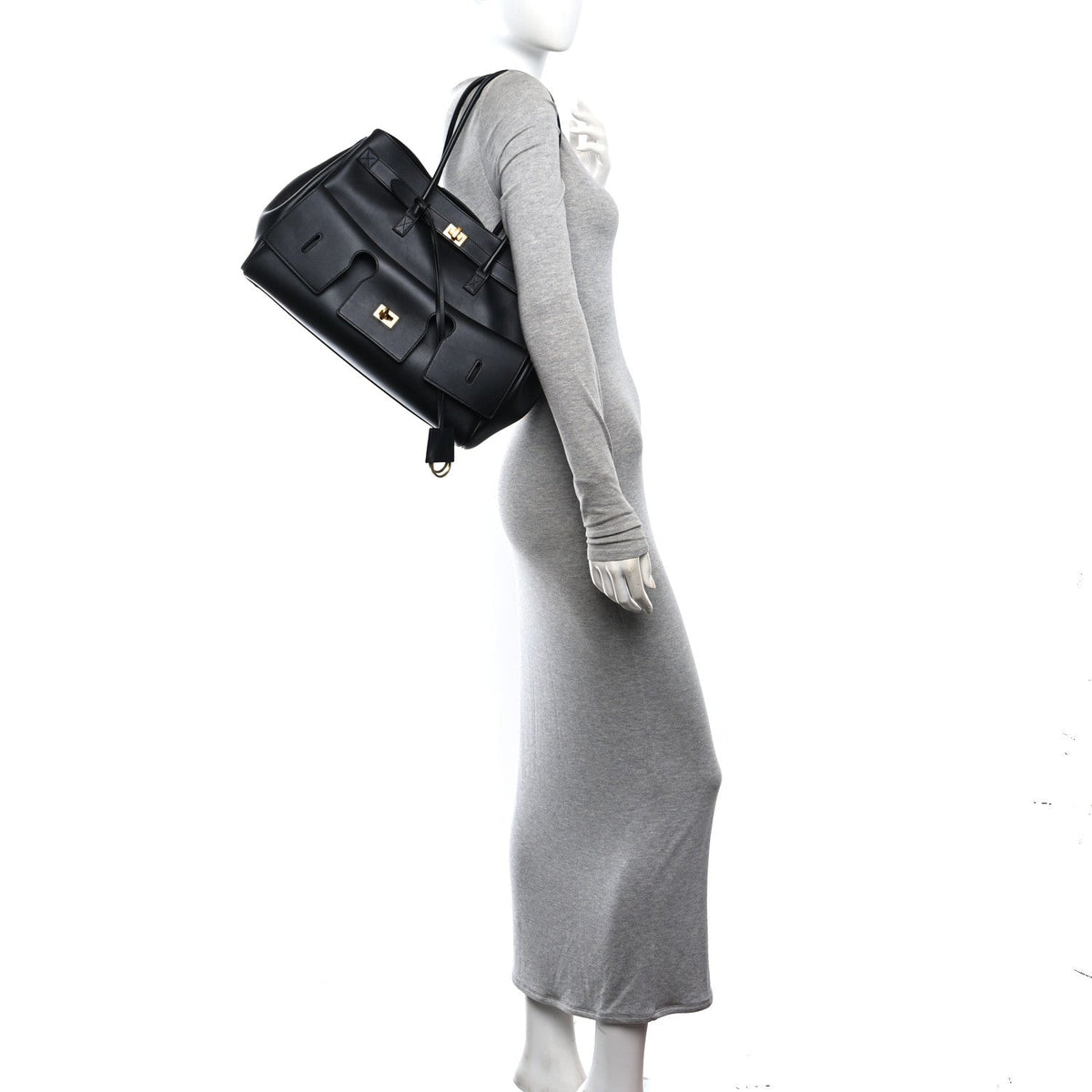 Smooth Calfskin Medium Bel Air Carry All Bag Black