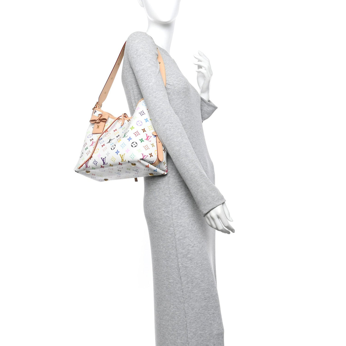 LV x TM Monogram Multicolor CarryAll PM White