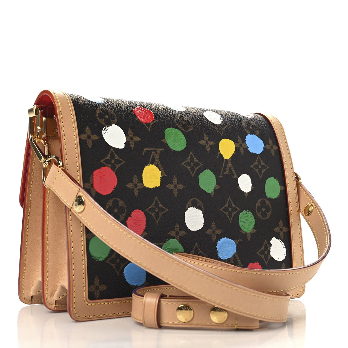 LV X YK Monogram Dots Dauphine MM Multicolor