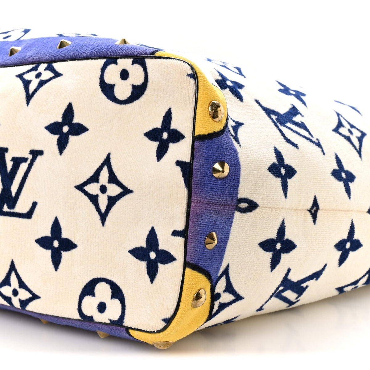 Cotton Monogram Eponge Cabas Blue