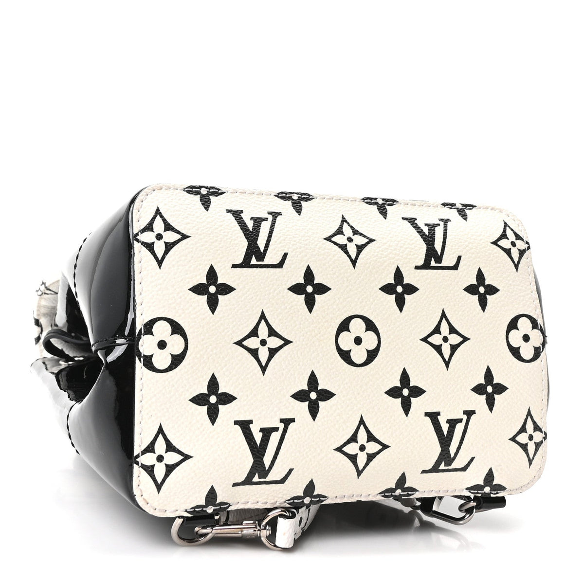 Patent Monogram Hot Springs Backpack Black White