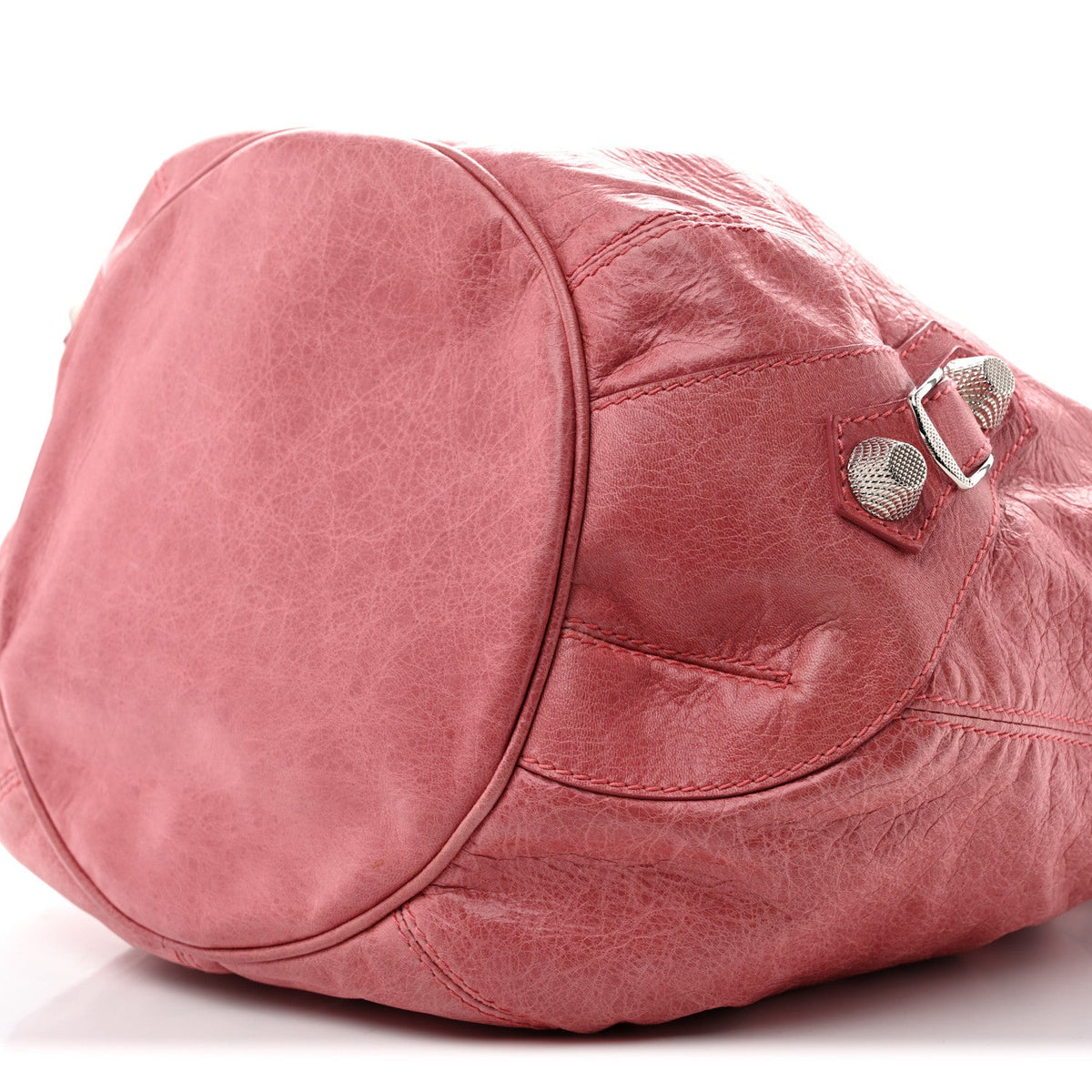 Agneau Giant 21 Silver Hardware Pompon Framboise