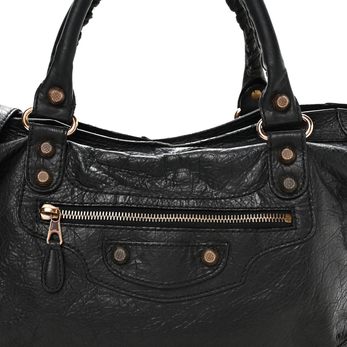 Agneau Giant 12 Rose Gold Hardware City Black