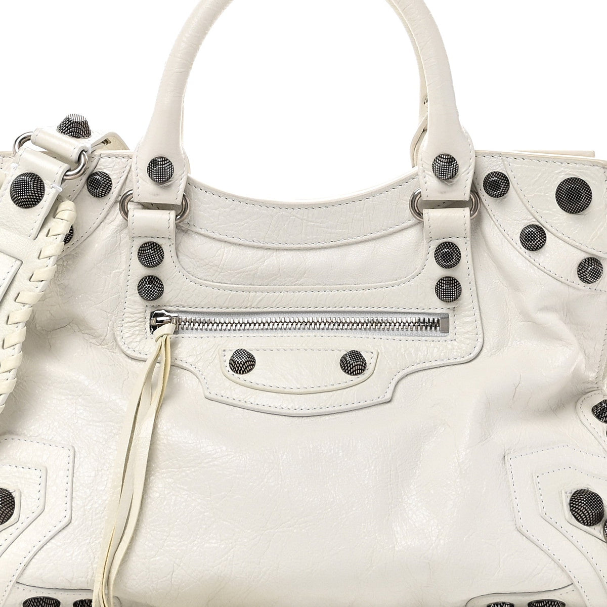 Agneau Arena Neo Cagole City Handbag Optic White