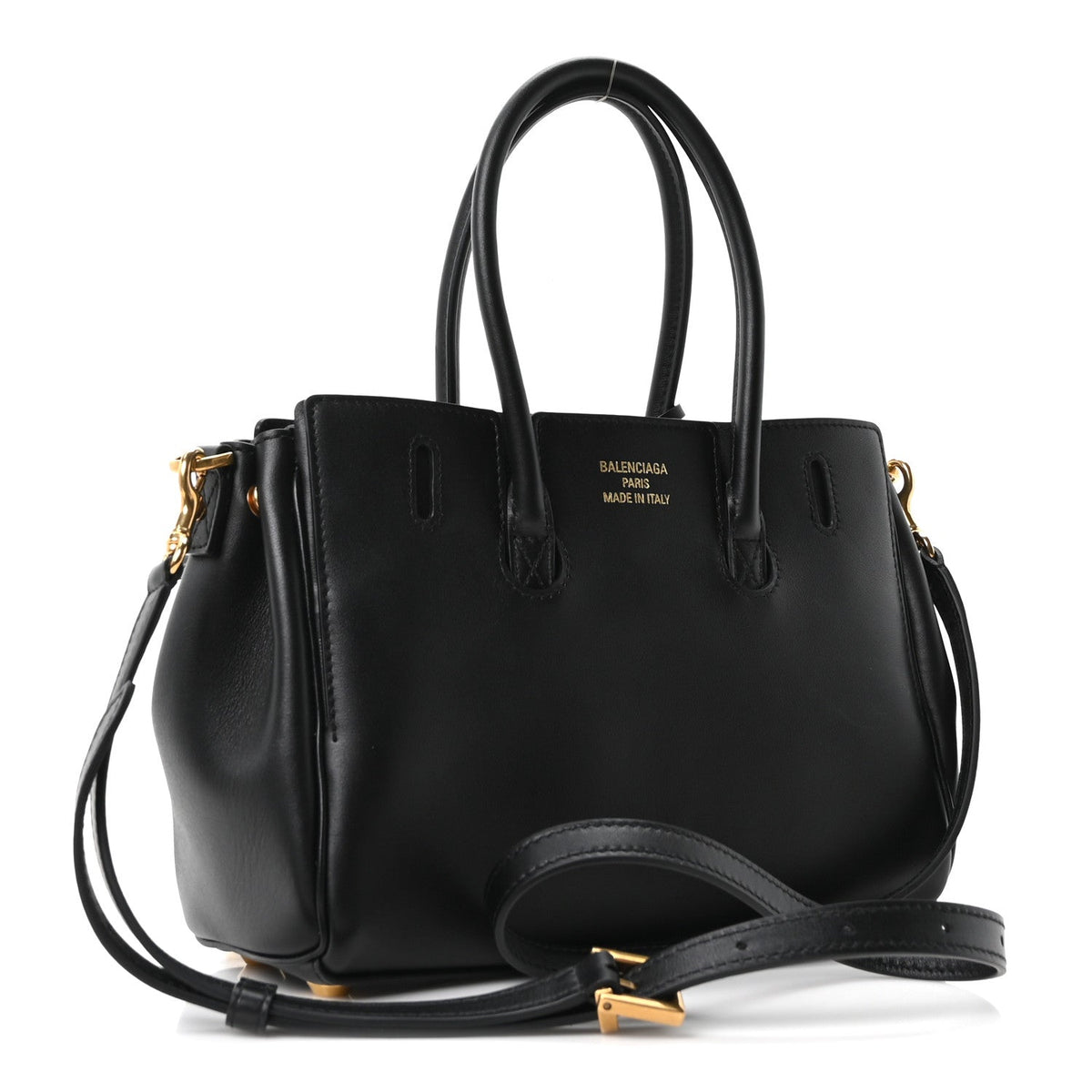 Smooth Calfskin Mini Bel Air Carry All Bag Black