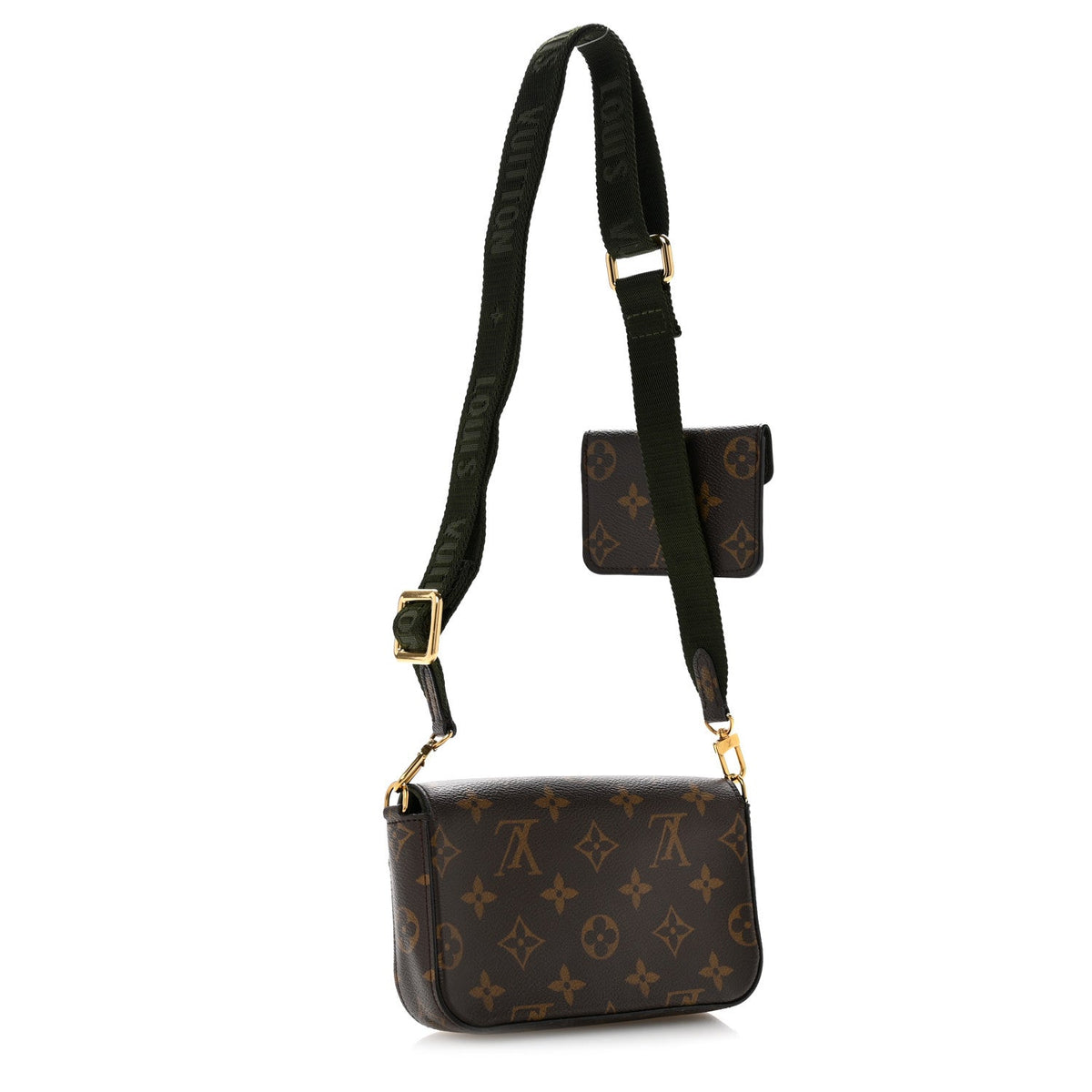 Monogram Felicie Strap & Go Kaki