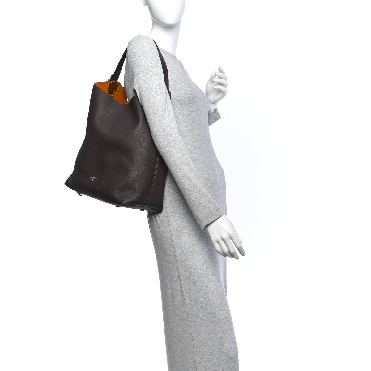 Grained Calfskin Low Key Hobo MM Chocolate