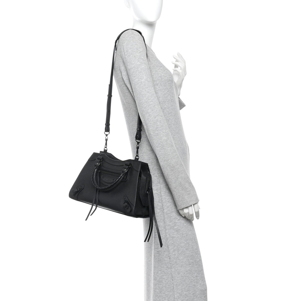 Grained Calfskin Neo Classic Black Hardware S City Black