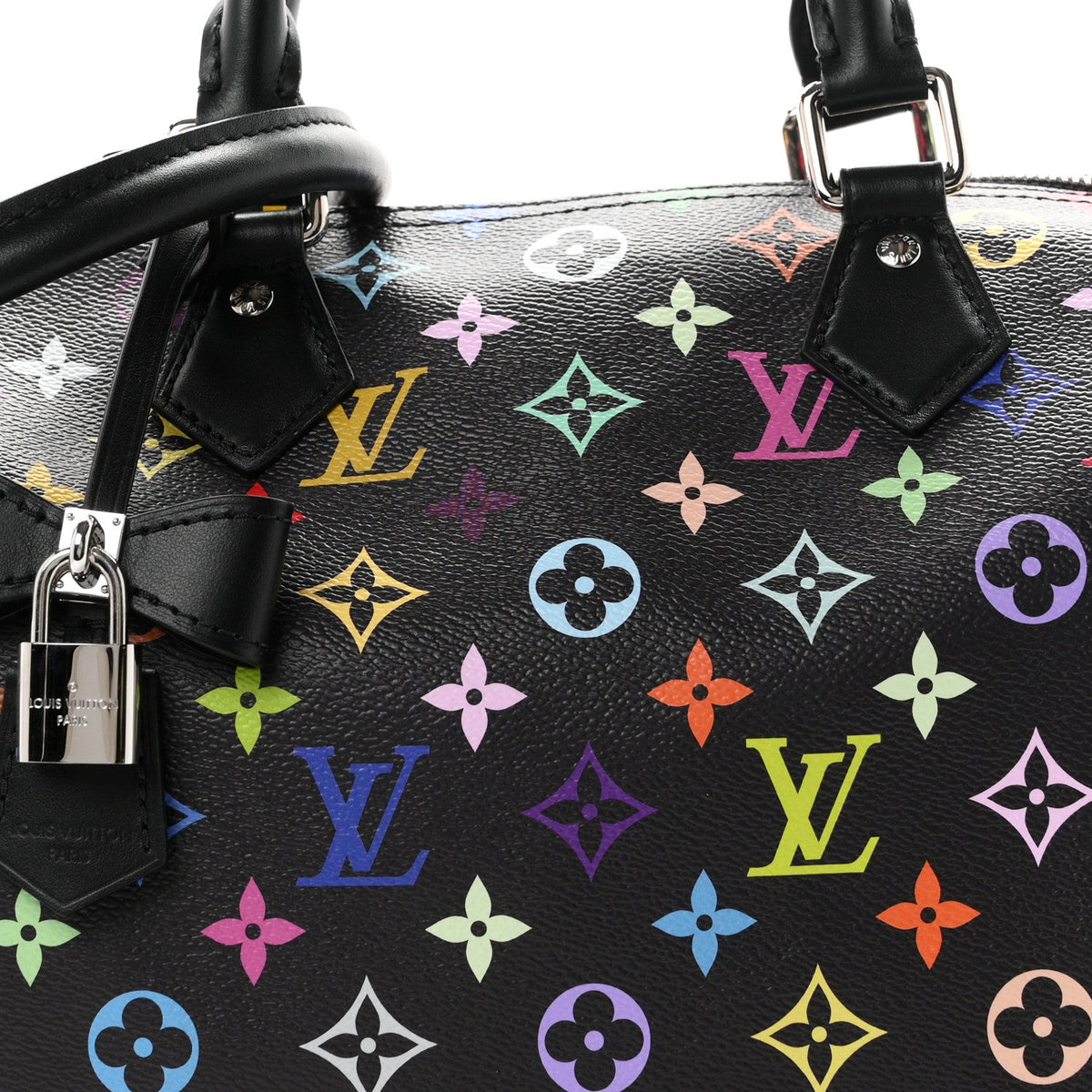 LV X TM Monogram Multicolor Speedy Soft 30 Black