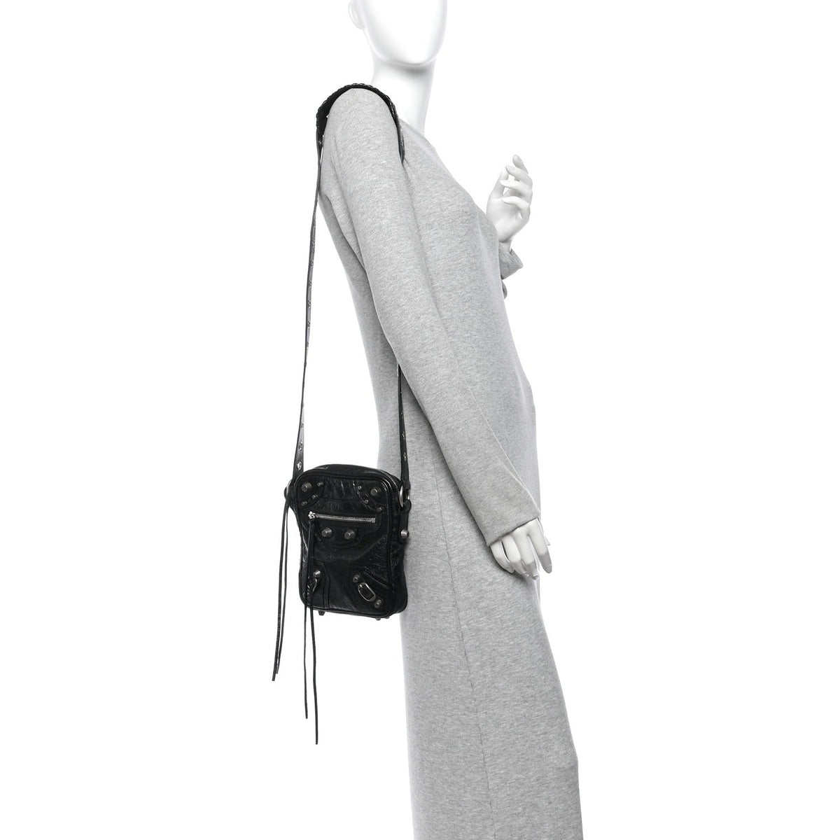 Agneau Arena Le Cagole Crossbody Bag Black