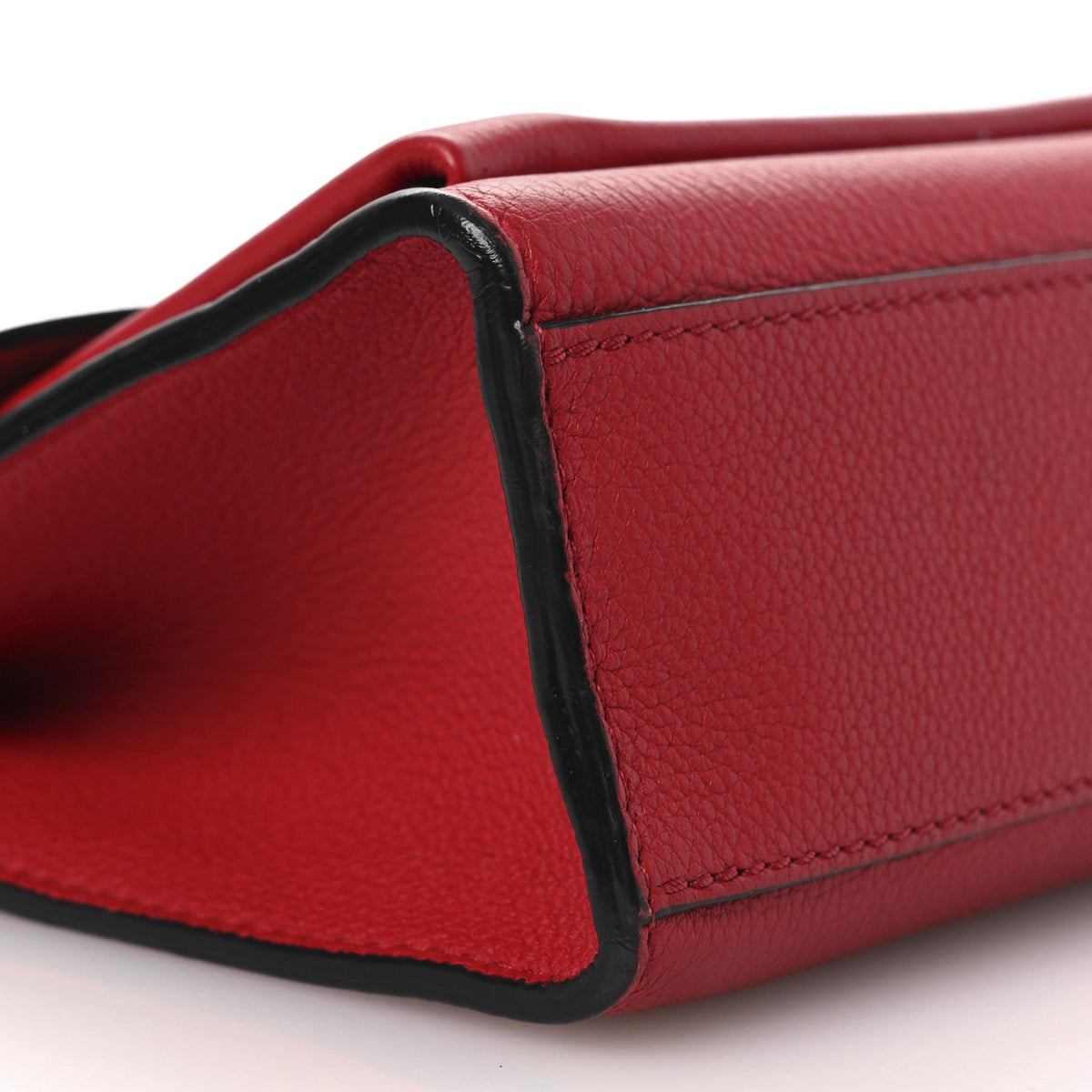 Soft Calfskin My Lockme Chain Bag BB Rubis