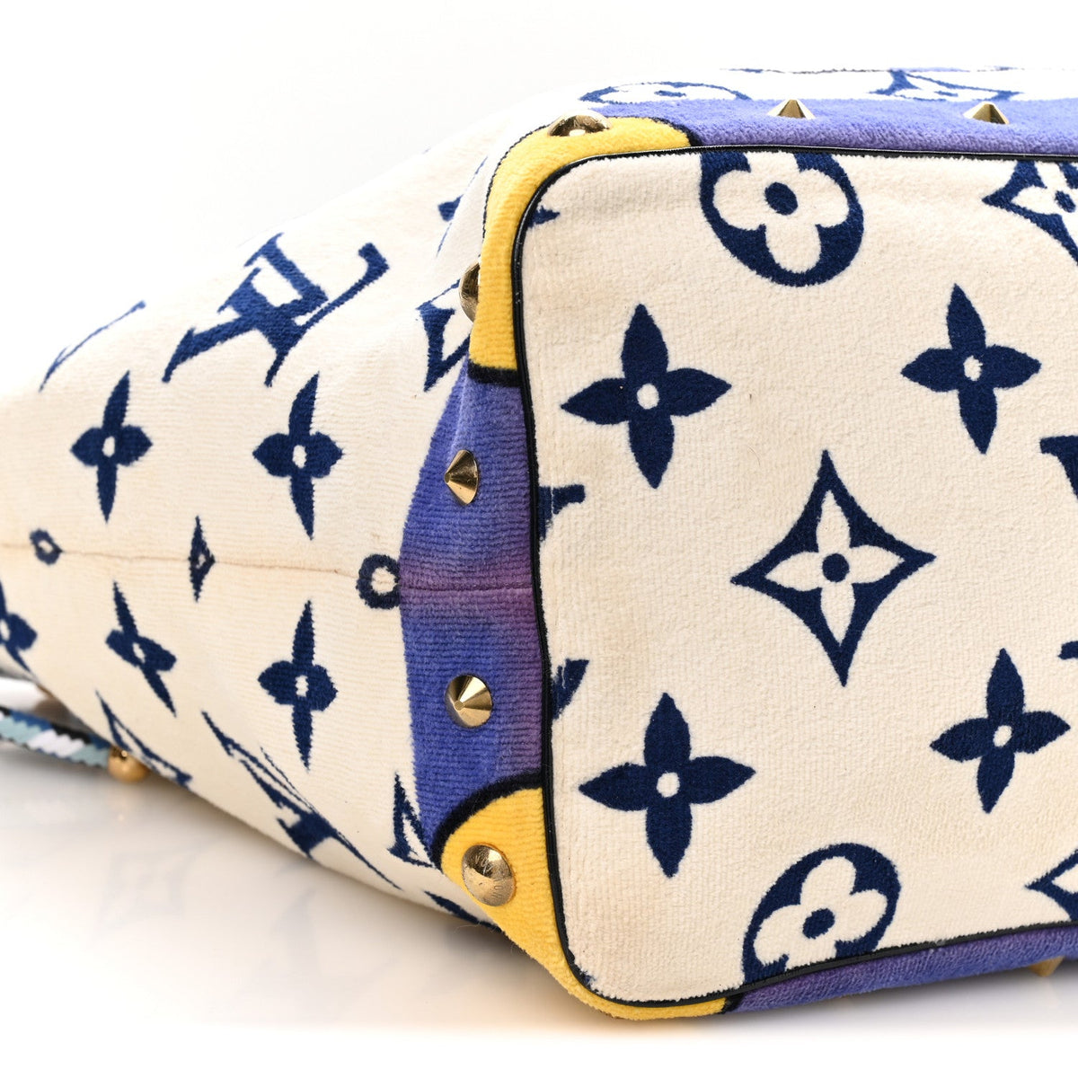 Cotton Monogram Eponge Cabas Blue