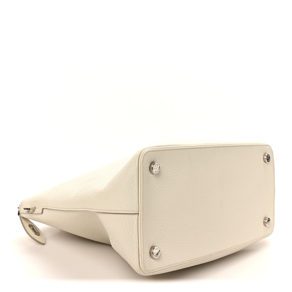 Veau Ecorce Haute Maroquinerie Lockit MM Ivory