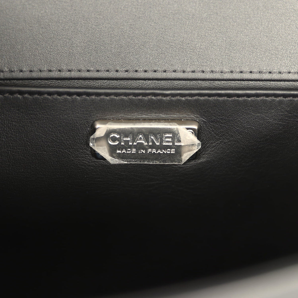 Pre-owned Chanel Boy Bag Black Python, Calfskin Matte Silver Hardware