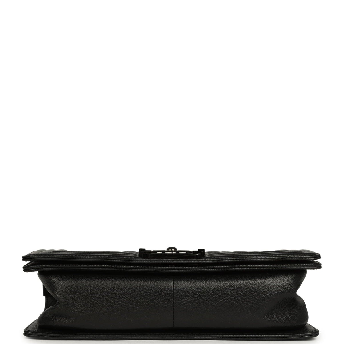Pre-owned Chanel Medium Boy Bag So Black Caviar Black Hardware