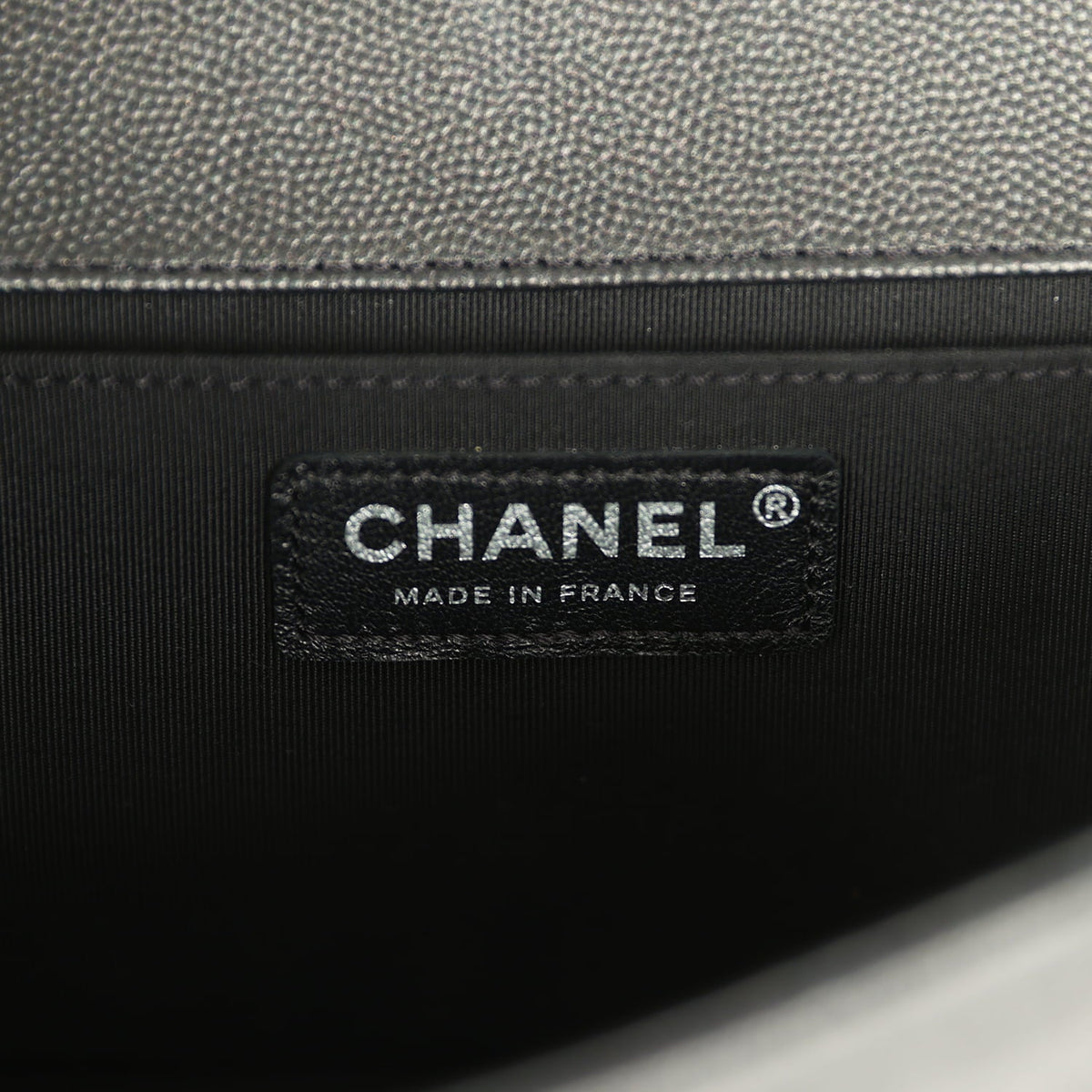 Pre-owned Chanel Medium Boy Bag So Black Caviar Black Hardware