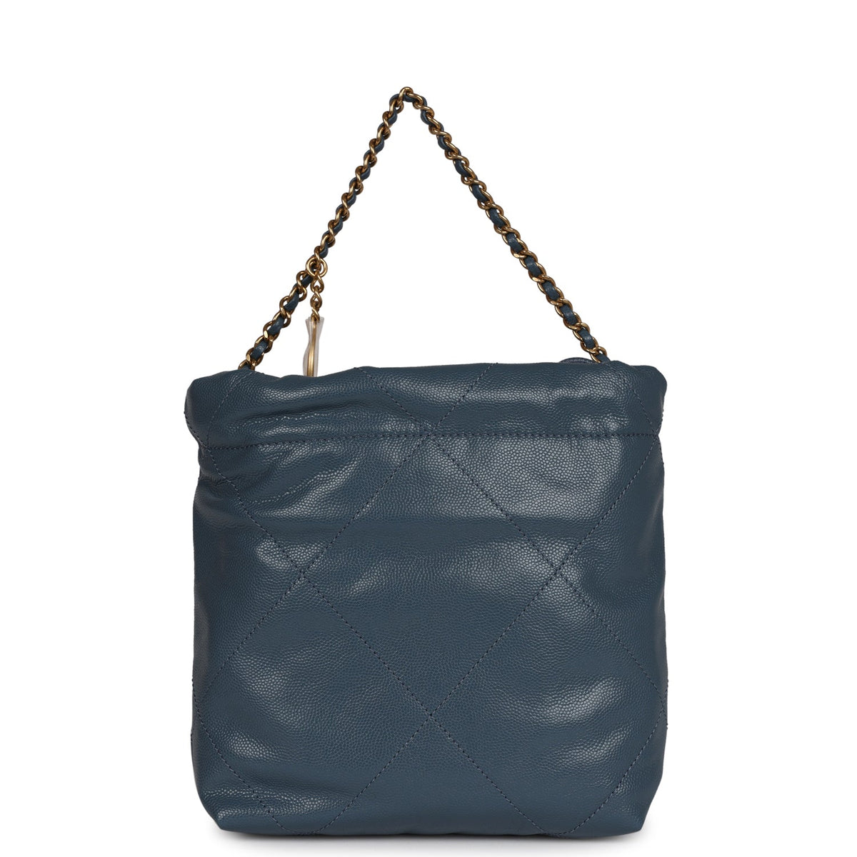 Chanel Mini 22 Bag Blue Caviar Gold Hardware