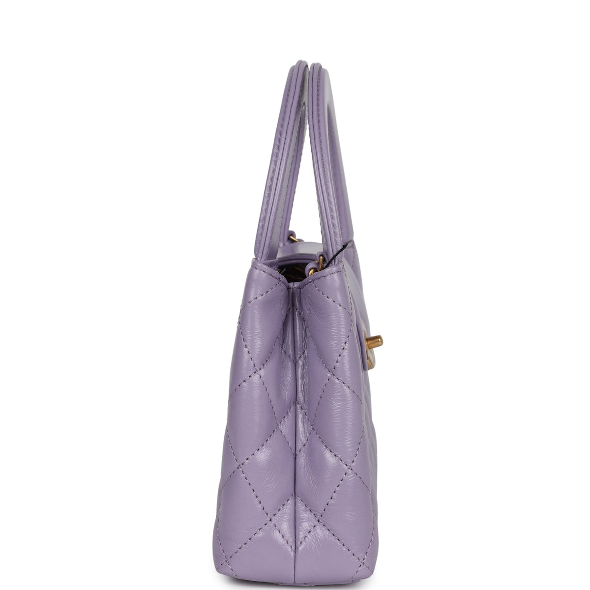 Chanel Small Kelly Shopper Light Purple Shiny Aged Calfskin Brushed Gold Hardware