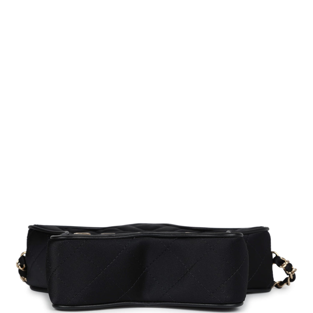 Chanel Star Bag Black Satin Light Gold Hardware