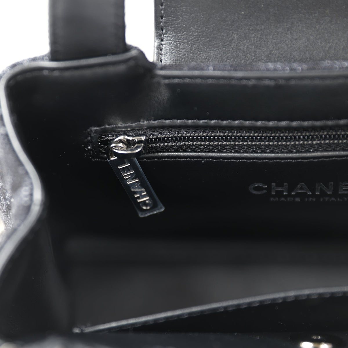 Chanel Small Kelly Shopper Dark Grey, Black Plaid Canvas Ruthenium Hardware