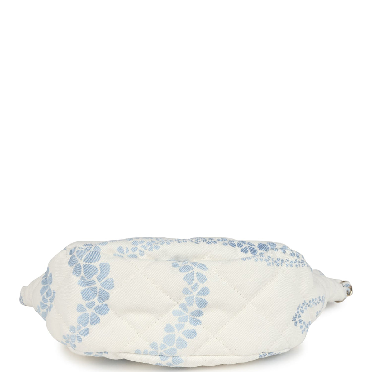 Chanel Large Coco Beach Hobo Bag in White, Blue Denim Light Gold Hardware