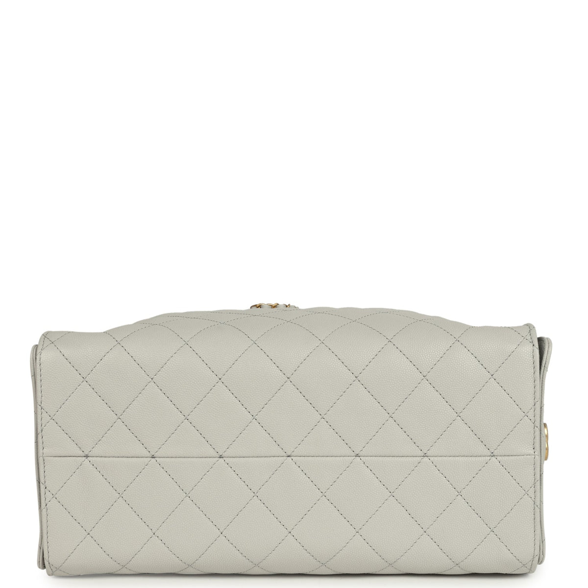 Chanel Medium 25 Hobo Bag Light Grey Caviar Antique Gold Hardware