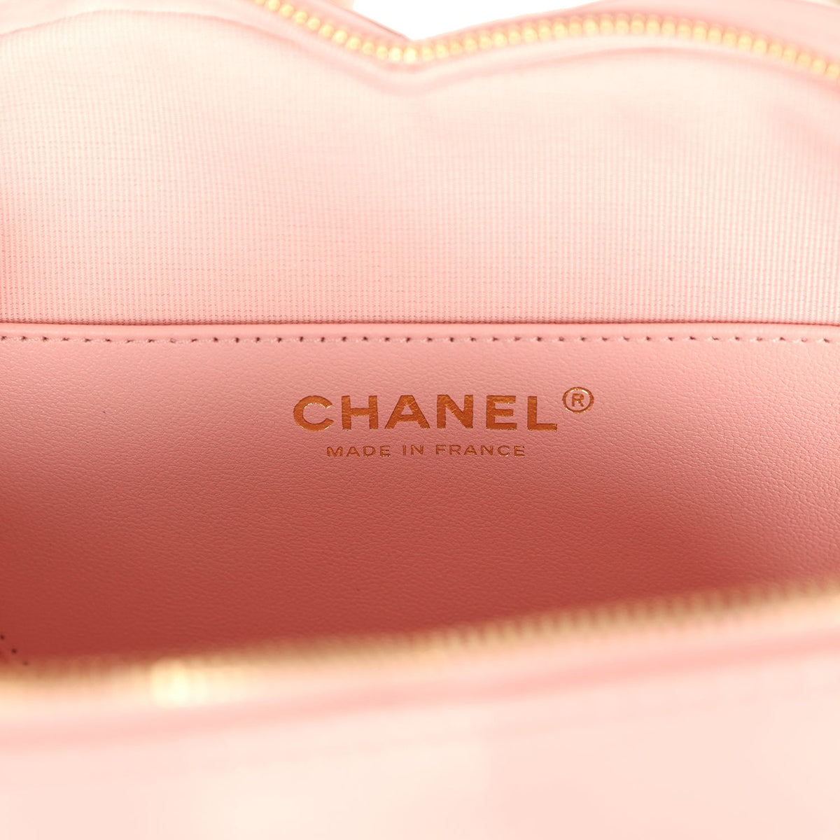 Chanel CC In Love Large Heart Bag with Chain Light Pink Lambskin Light Gold Hardware