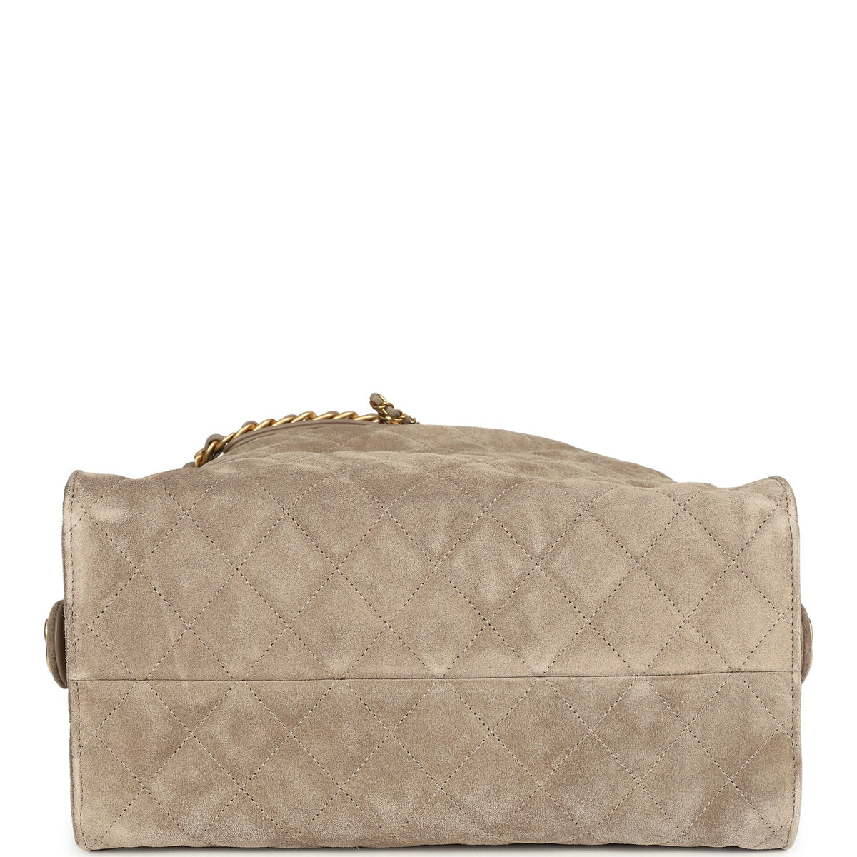 Chanel Medium 25 Hobo Bag Dark Grey Suede Antique Gold Hardware