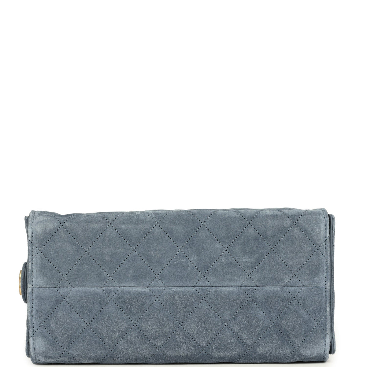 Chanel Small 25 Hobo Bag Blue Suede Antique Gold Hardware