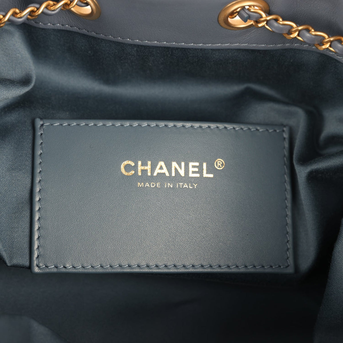 Chanel Small 25 Hobo Bag Blue Suede Antique Gold Hardware