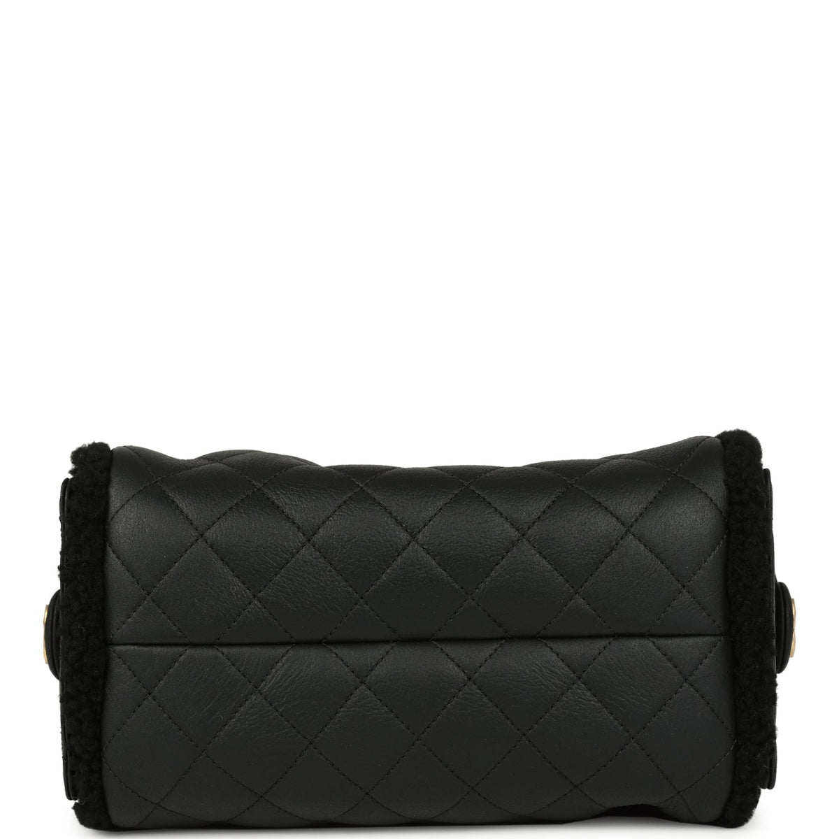 Chanel Small 25 Hobo Bag Black Crumpled Sheepskin and Shearling Antique Gold Hardware