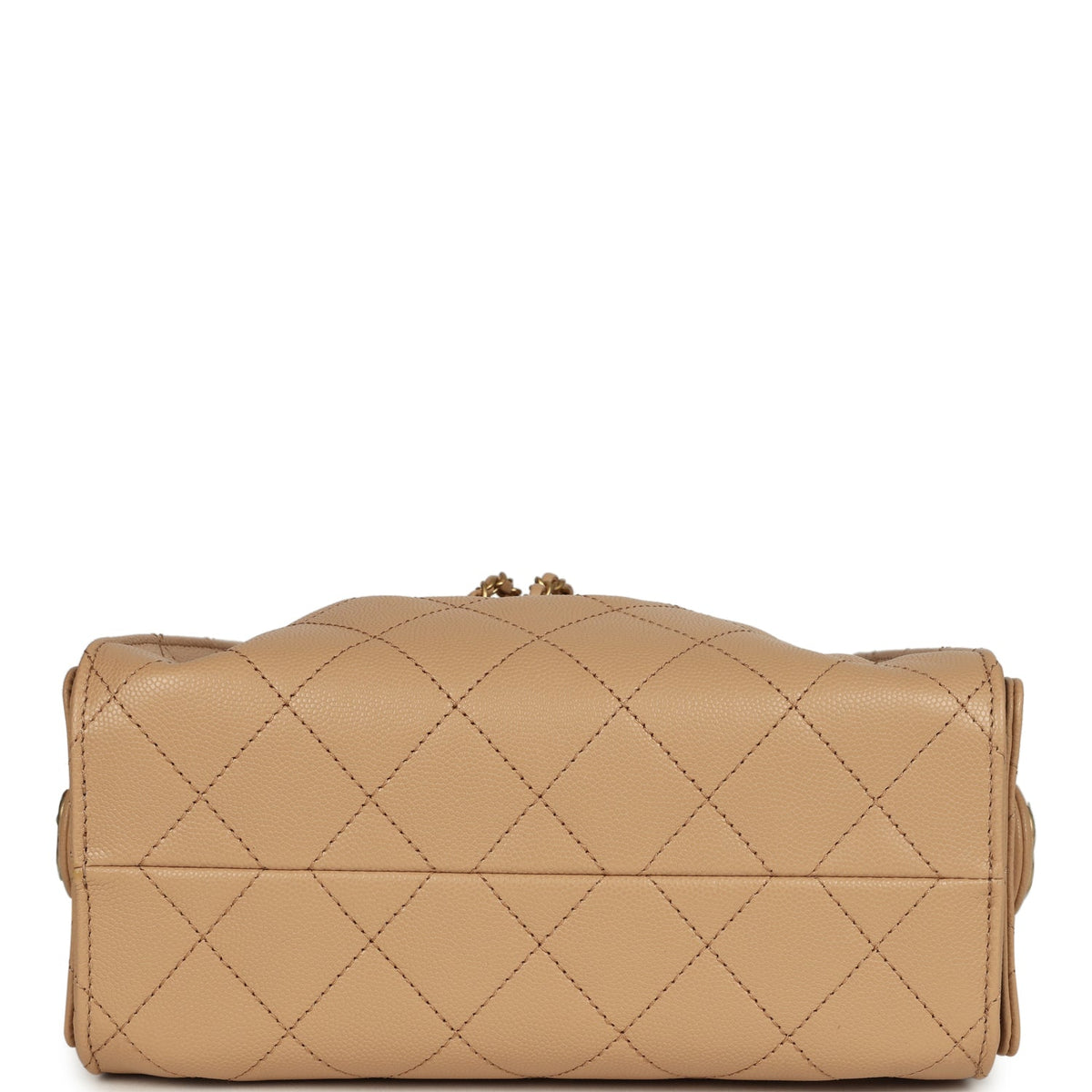 Chanel Mini 25 Hobo Bag Beige Caviar Antique Gold Hardware