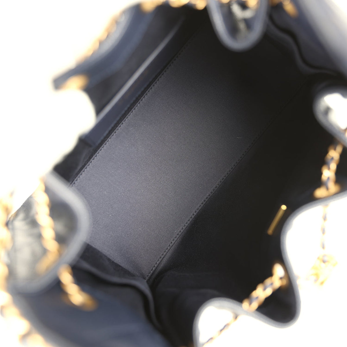 Chanel Small 25 Hobo Bag Dark Navy Caviar Antique Gold Hardware