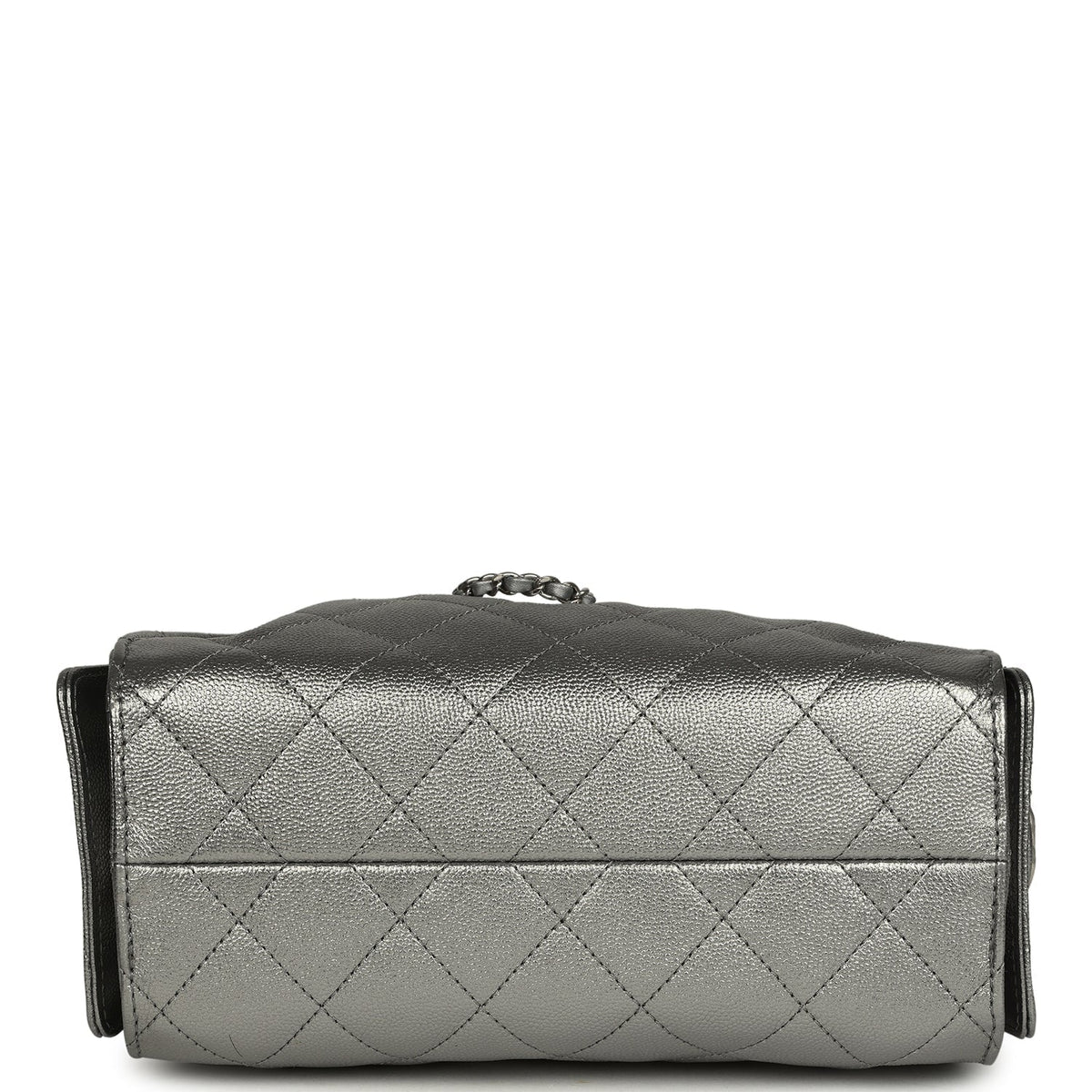 Chanel Mini 25 Hobo Bag Anthracite Metallic Caviar Silver Hardware