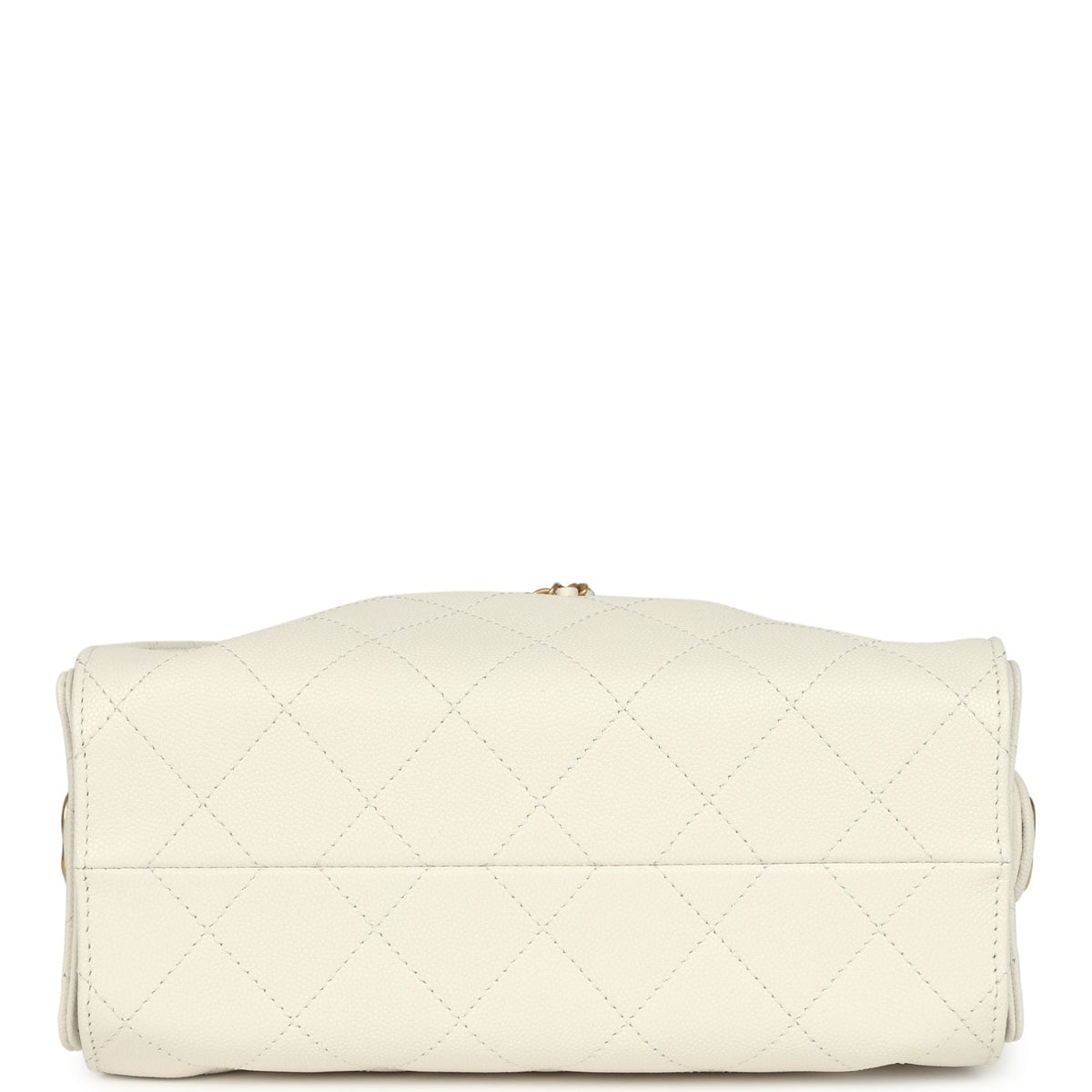 Chanel Mini 25 Hobo Bag White Caviar Antique Gold Hardware