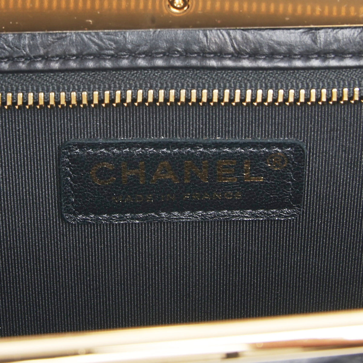 Pre-owned Chanel "Egypt" Clutch Black Aged Calfskin Gold Hardware