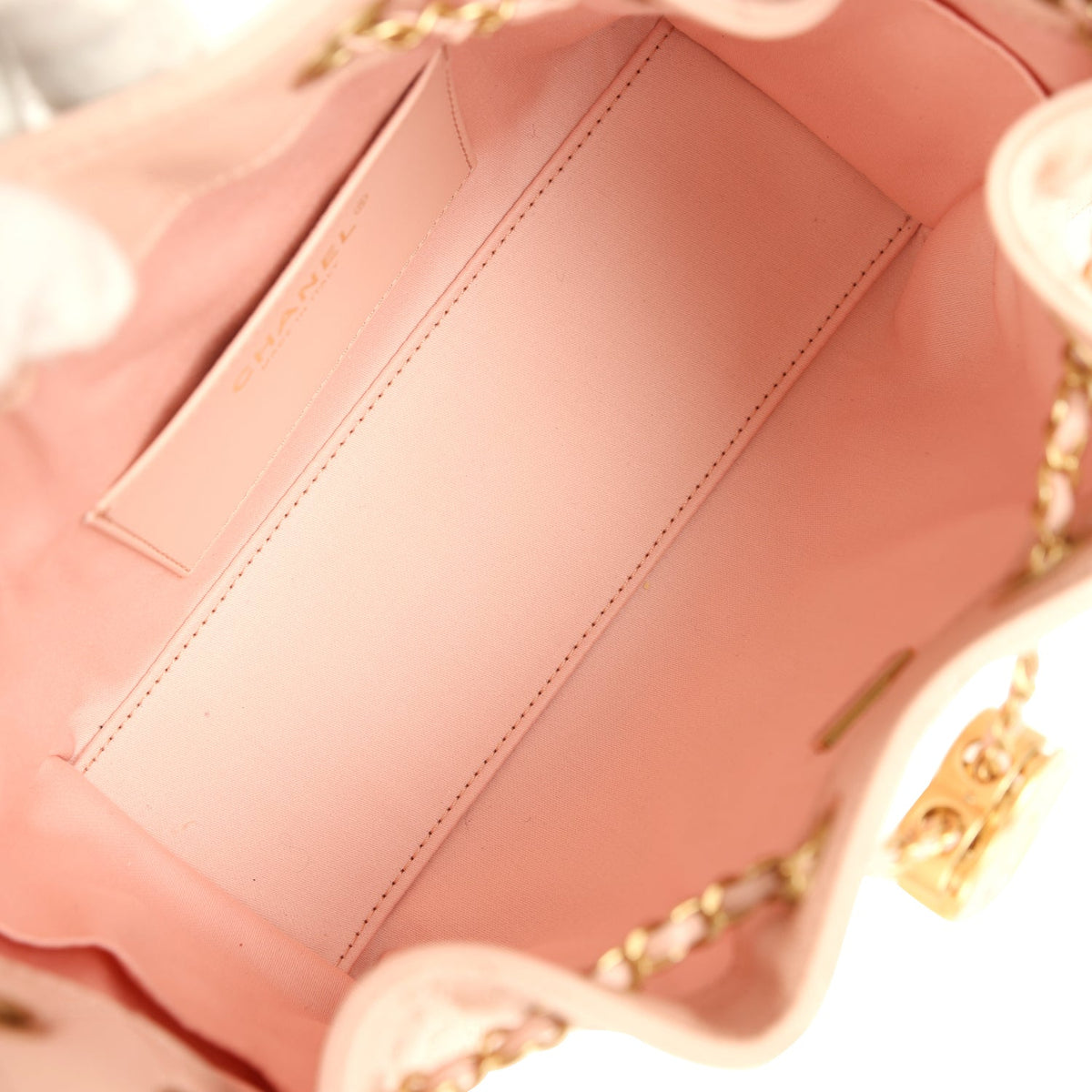Chanel Mini 25 Hobo Bag Light Pink Caviar Antique Gold Hardware