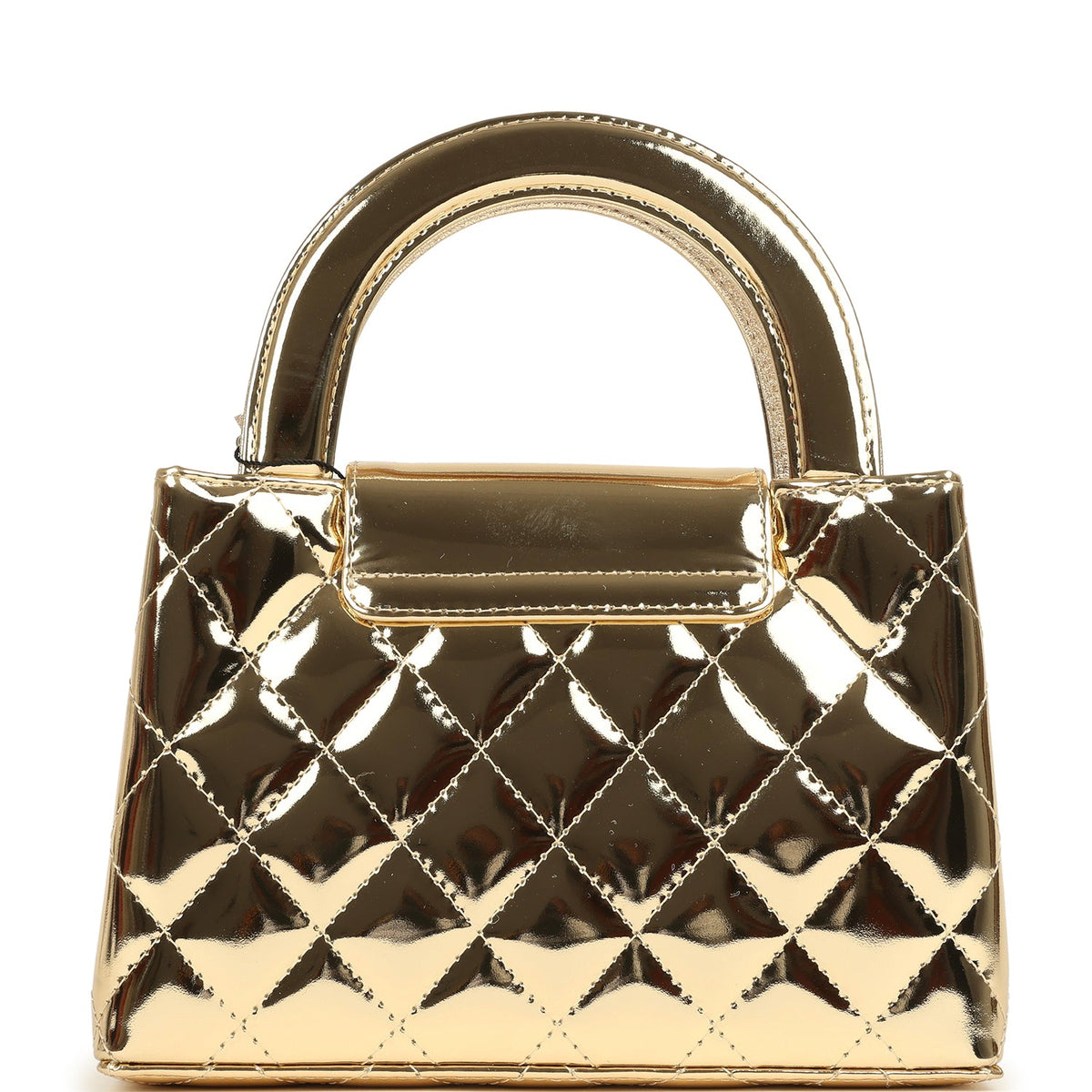Chanel Small Kelly Shopper Light Gold Metallic Mirror Calfskin Light Gold Hardware