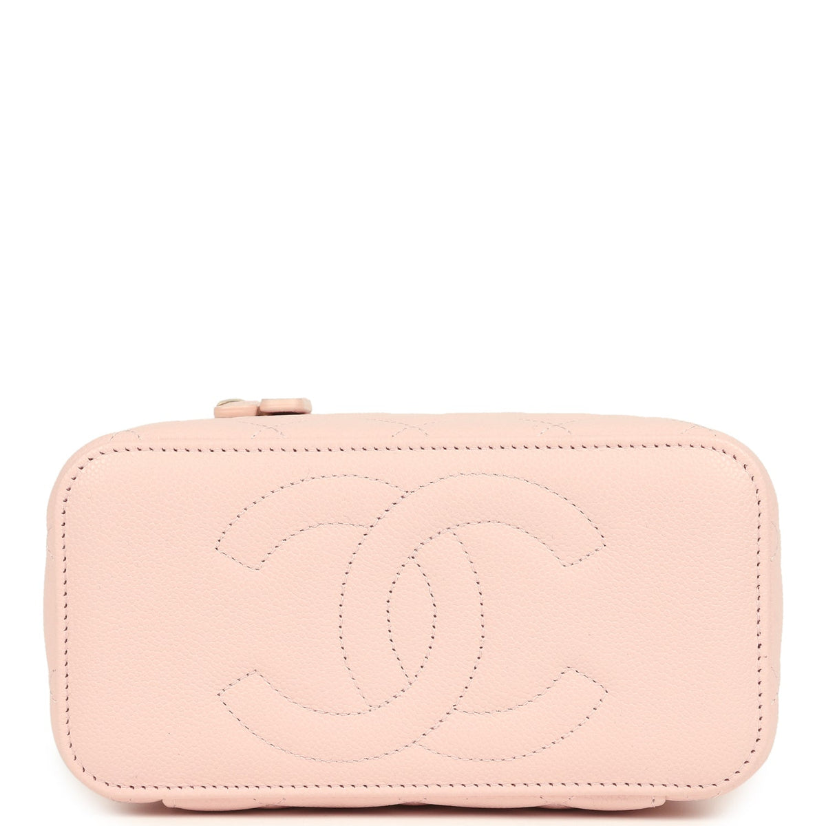 Chanel Small Classic Vanity Case Light Pink Shiny Caviar Light Gold Hardware