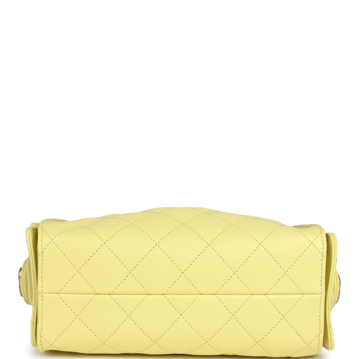 Chanel Mini 25 Hobo Bag Light Yellow Caviar Antique Gold Hardware