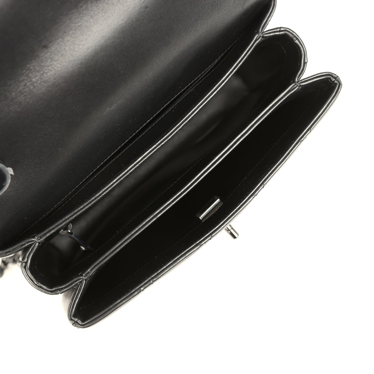 Chanel Medium Trendy CC Top Handle Flap So Black Lambskin Black Hardware