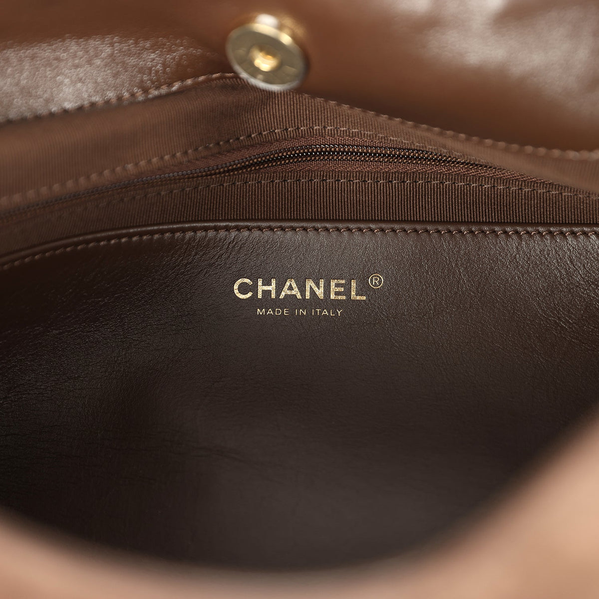 Chanel Maxi Hobo Bag Dark Brown Suede Antique Gold Hardware