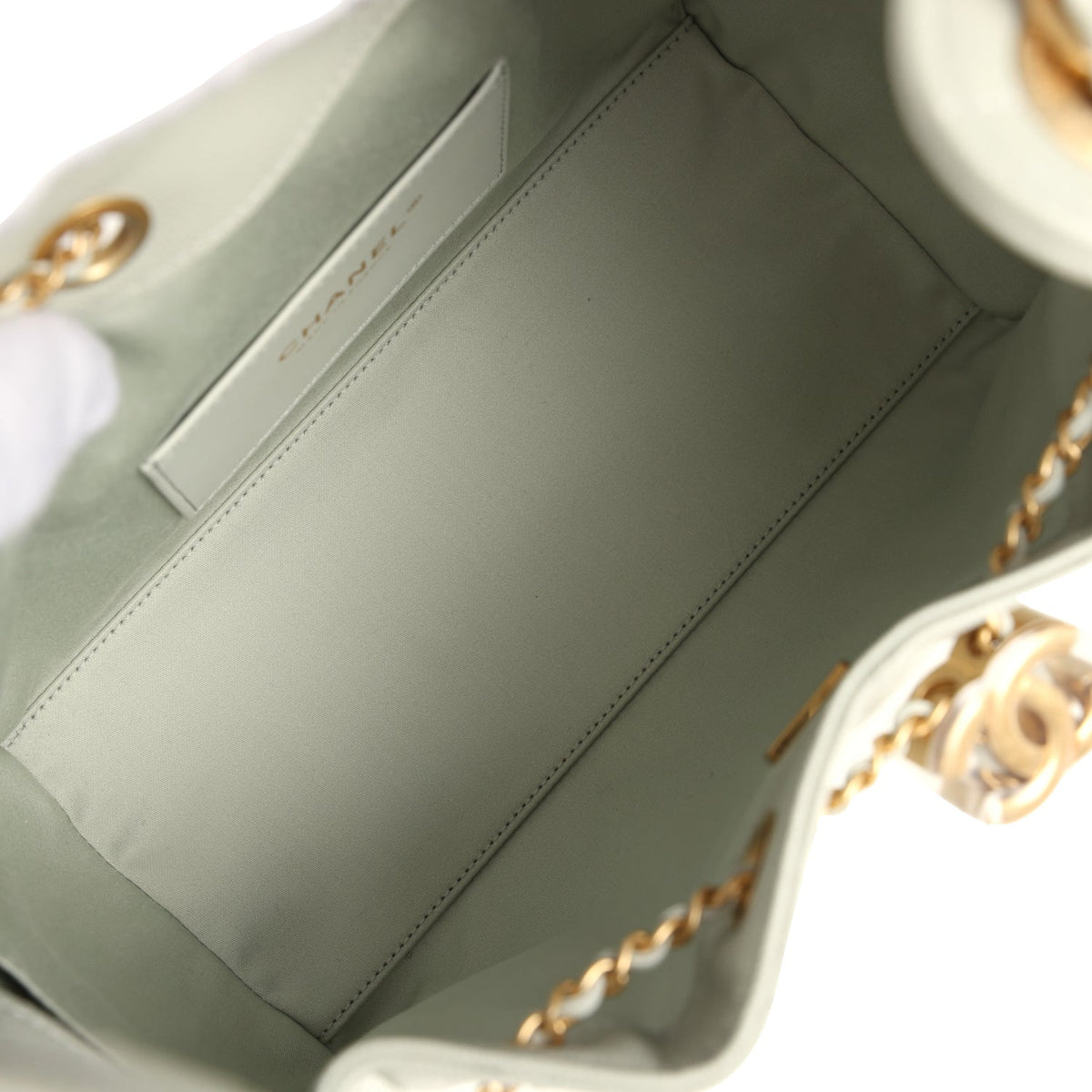 Chanel Small 25 Hobo Bag Light Green Caviar Antique Gold Hardware