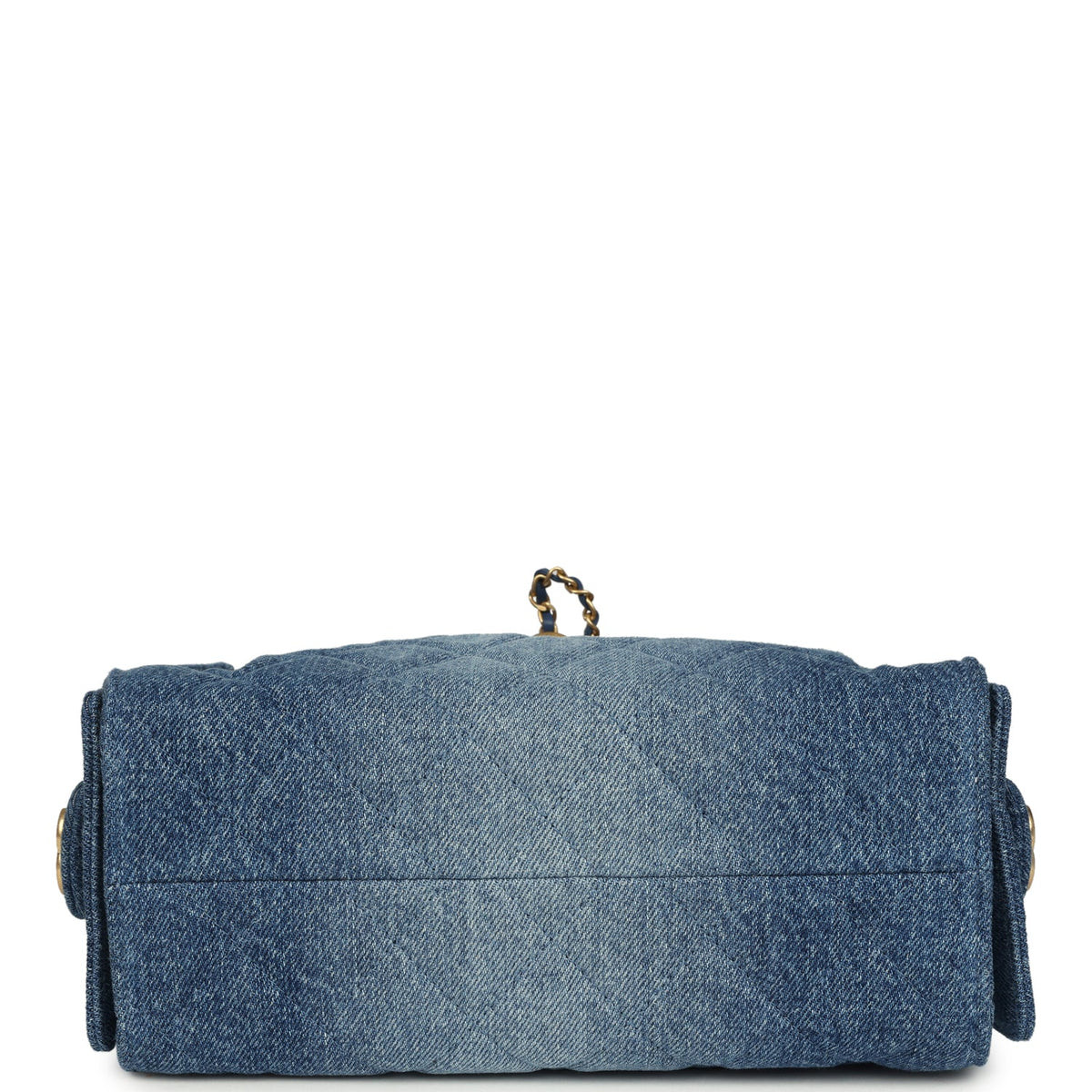 Chanel Mini 25 Hobo Bag Blue Washed Denim Antique Gold Hardware