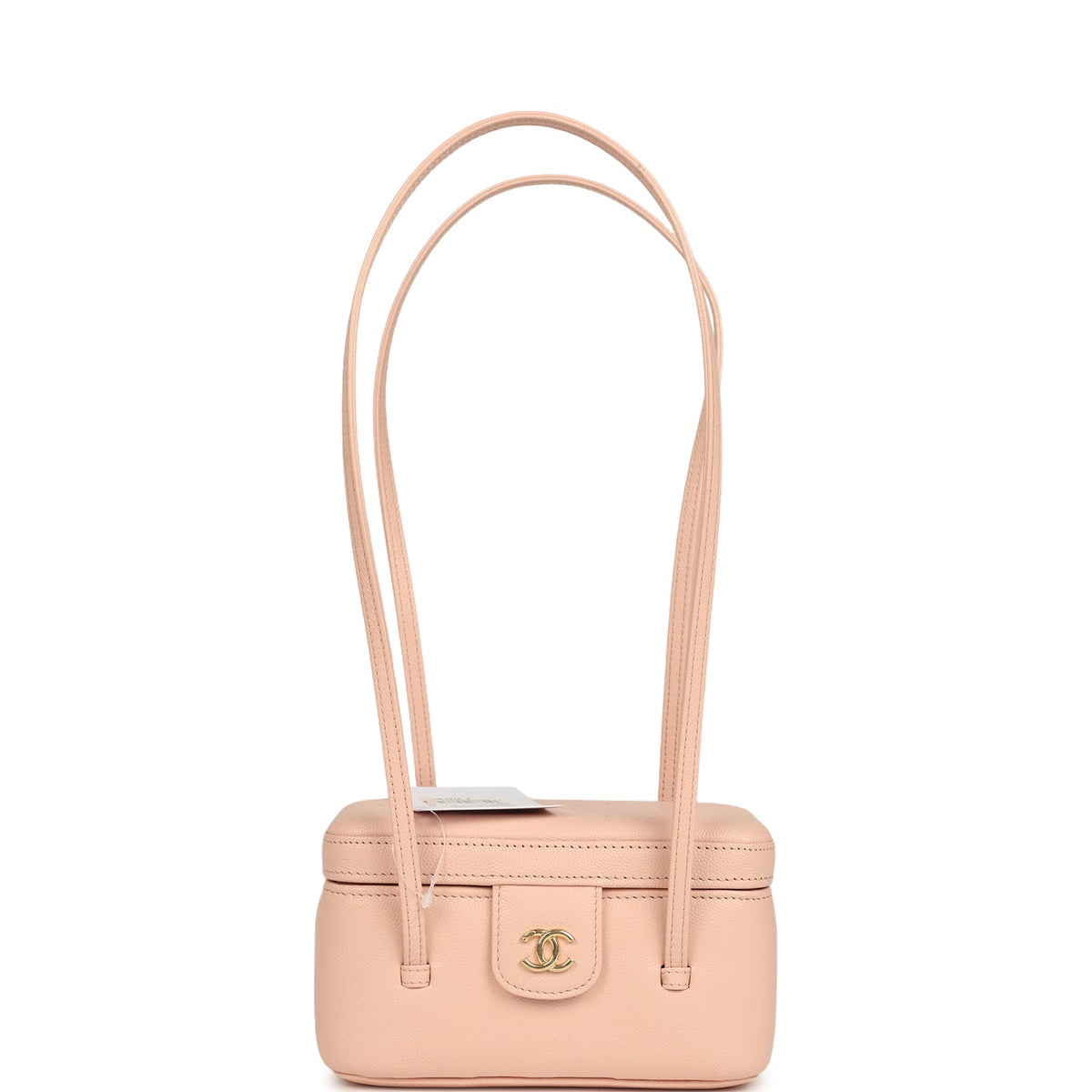 Chanel Preppy Coco Long Vanity with Straps Light Pink Shiny Caviar Brushed Gold Hardware