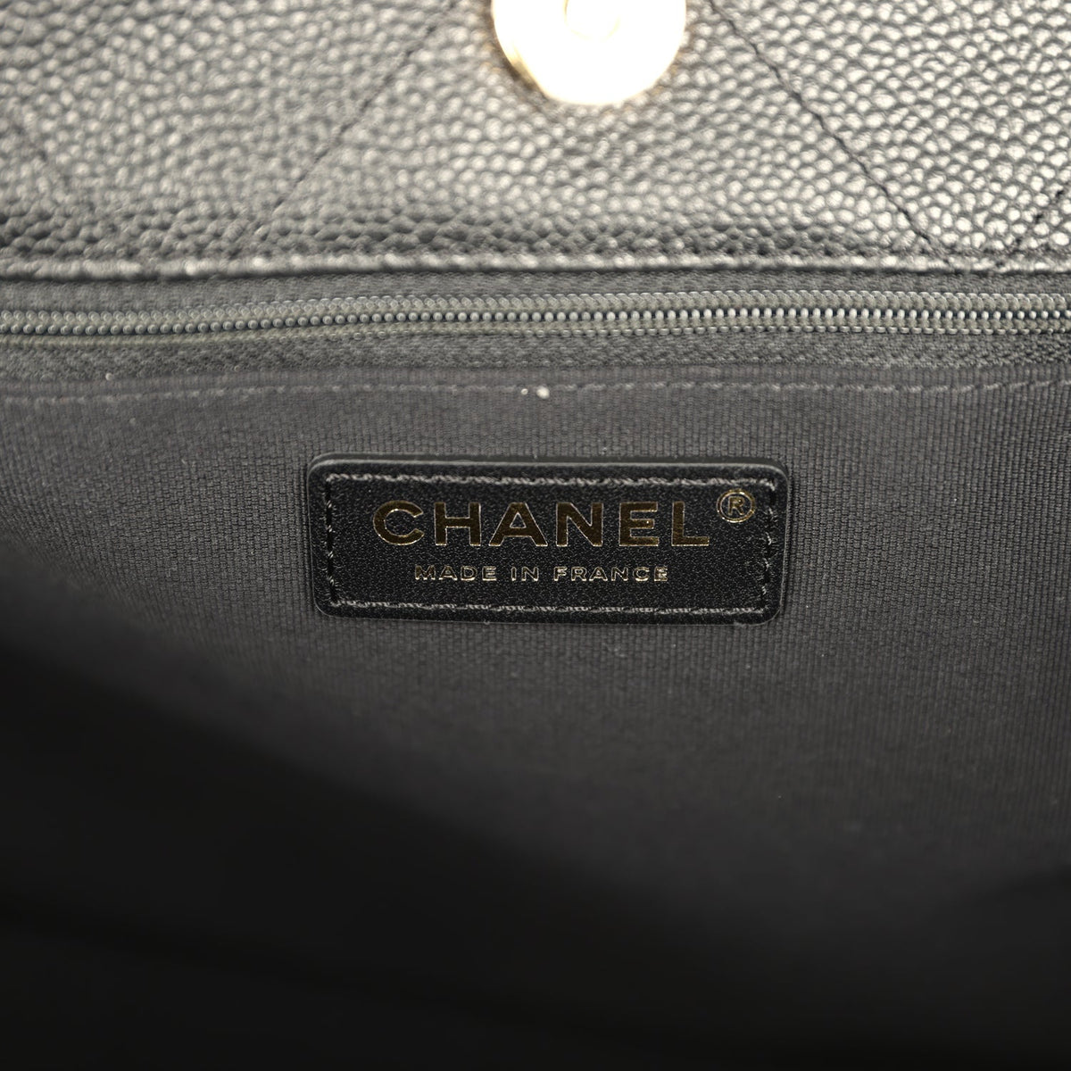 Chanel Maxi Coco Shopping Bag Black Caviar Brushed Gold Hardware