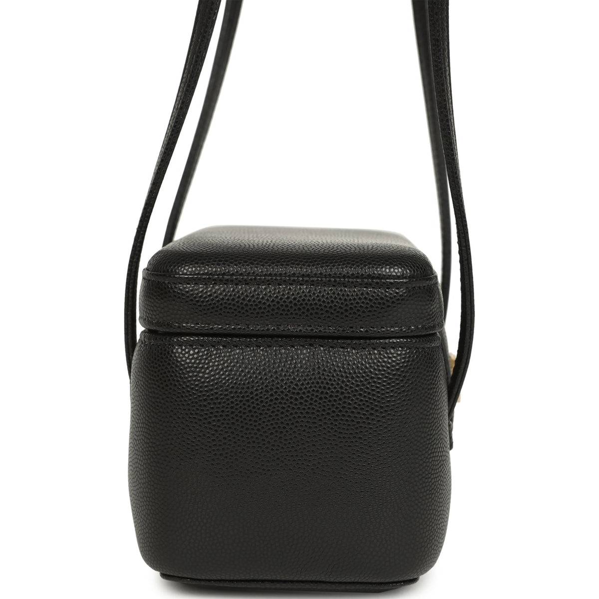 Chanel Preppy Coco Long Vanity with Straps Black Shiny Caviar Brushed Gold Hardware